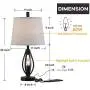 Modern Farmhouse Table Lamp Sets of 2 with 2 USB Ports Pulg in Industrial Nightlight Open Column Bedside Nightstand Light Lamps for Bedroom Living Room, White Fabric Shade, 2-Pack Modern Farmhouse Table Lamp Sets of 2 with 2 USB Ports Pulg in Industrial Nightlight Open Column Bedside Nightstand Light Lamps for Bedroom Living Room, White Fabric Shade, 2-Pack