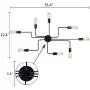 T&A Black 8 Lights Sputnik Chandelier Semi Flush Mount Ceiling Light,Modern Industrial Style Lighting Fixture for Kitchen Dining Room T&A Black 8 Lights Sputnik Chandelier Semi Flush Mount Ceiling Light,Modern Industrial Style Lighting Fixture for Kitchen Dining Room