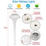 pearlstar Solar Lights Outdoor Garden Pathway Lights LED Landscape Lighting Waterproof for Path Lawn Patio Yard Walkway Driveway,4 LED Bulbs& 2 Lights Effect,White&Color Changing Light(6pack-mushroom)