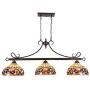 Capulina Tiffany Pool Table Lights 3-Light 12'' Lampshade Dining Room Light Stained Glass Chandelier Hanging Light Victorian Dining Table Lights Vintage Style Chandelier