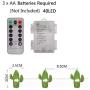 WSgift Tropical Cactus Decorative String Lights 13.85 Ft 40 Warm White LED Waterproof Battery Operated 8 Modes Cactus Lights for Holiday Parties Bedrooms Weddings Garden Decorations with Remote