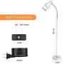 LEPOWER Metal Floor Lamp, Adjustable Goose Neck Standing Lamp with Heavy Metal Based, E26 Lamp Base, Torchiere Light for Living Room, Bedroom, Study Room and Office