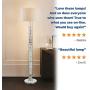 JONATHAN Y JYL1057A Liam 63.5'' Seashell Mosaic LED Floor Lamp Coastal,Traditional for Bedrooms, Living Room, Office, Reading, Cream