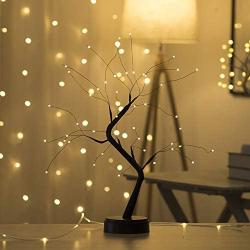 Tree Lights/Bonsai Tree Lights, LED Decorative Lights, Push Button switches, Deformed Lights, Room Decorations and Gifts, Warm White Glow(48led)