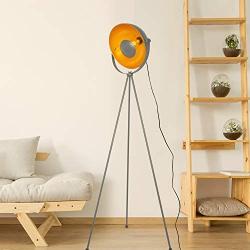 Industrial Floor Lamp for Living Room, Modern Satellite Tripod Light Fixture Rustic Decor, Contemporary Lighting Retro Spotlight Farmhouse Vintage Standing Lamps for Bedrooms Grey Bronze Gold