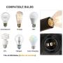 Semi Flush Mount Ceiling Light E26 Base 8- Light Modern Antique Black Sputnik Chandelier Industrial Ceiling Lamp Fixture for Kitchen Dining Room Bedroom Study Living Room(Bulb Not Included)
