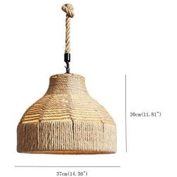 Starry Lighting SL-63298,Coastal Beach Rope Rattan Woven Pendant Lamp,Natural Simple Hand Weaved Pendant Light, Suspension Lamp for Living Room,Bedroom,Studyroom,Hotel,Restaurant