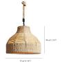 Starry Lighting SL-63298,Coastal Beach Rope Rattan Woven Pendant Lamp,Natural Simple Hand Weaved Pendant Light, Suspension Lamp for Living Room,Bedroom,Studyroom,Hotel,Restaurant