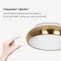 Gold Flush Mount Ceiling Light Fixture, 54W Deco Modern Ceiling Light with Remote Control, 15 Inch Dimmable Ceiling Light Fixture for Living Room Kitchen Bedroom Gold LED White Ceiling Lights