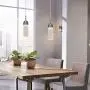 Mini Pendant Lighting, 10W Dimmable Integrated LED Light, Adjustable Length, Modern Glass Ceiling Light Fixture Chandelier for Kitchen Island Dining Room, Hallway, Bed Room and Garage
