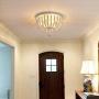 Q&S Hallway Bedroom Light Fixture Ceiling Flush Mount,White Wood Beaded Vintage Boho Chandelier,Small Farmhouse Ceiling Light Fixture for Stairway Gazebo Locker Dining Room,3 Lights