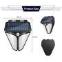 Solar Lights Outdoor with Motion Sensor Wall Light Flood Light Security Lights IP65 Waterproof Solar Power for Front Door Garden Patio Yard Garage Deck Steps entryways (White)