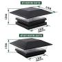 GKOLED Solar Post Cap Lights, Low Profile Design, 2 Batteries Each Light, Outdoor Garden Yard Patio Solar Powered Fence Post Lights for 3.5x3.5 4x4 Wood or Vinyl Posts, 3000K Warm White (4-Pack)
