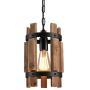 Wood Chandelier Rustic Chandeliers Farmhouse Round Pendant Chandelier 1 Light Small Chandelier