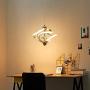 LED Pendant Light, Ceiling Light Fixture, Adjustable Pendant, AC85-265V Warm White Light, 20W Metal Ceiling Pendant Light Hung Light Painting Lamp Fixture for Living Room Bedroom Dinning Room (Gold)