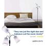 3 Light Adjustable Floor Lamp by Light Accents - Medusa 3 Light Standing Lamp - Multi Head Standing Lamp with 3 Adjustable White Fabric Reading Lamps - Lamps for Living Room (Black)