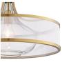Layne Antique Brass Pendant Light 19'' Wide Modern Silver Organza Clear Glass Fixture for Kitchen Island Dining Room - Possini Euro Design Layne Antique Brass Pendant Light 19'' Wide Modern Silver Organza Clear Glass Fixture for Kitchen Island Dining Room - Possini Euro Design
