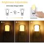 LOHAS Dimmable Night Light, LED Night Light with Dusk to Dawn Sensor, Soft White 3000K Plug-in Night Light for Kids, Adjustable Brightness 5-80LM Cute Night Light for Bedroom Bathroom Hallway, 6 Pack