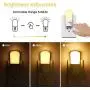 LOHAS Dimmable Night Light, LED Night Light with Dusk to Dawn Sensor, Soft White 3000K Plug-in Night Light for Kids, Adjustable Brightness 5-80LM Cute Night Light for Bedroom Bathroom Hallway, 6 Pack