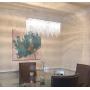 Moooni Rectangular Crystal Chandelier Modern Rectangle Linear Chandeliers Raindrop Island Lighting Fixture for Dining Room Kitchen L31.5'' x W8'' 7 Lights