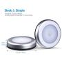 AMIR Upgraded Motion Sensor Light, Cordless Battery-Powered LED Night Light, Stick-Anywhere Closet Lights Stair Lights, Puck Lights for Hallway, Bathroom, Bedroom, Kitchen (Warm White - Pack of 6)