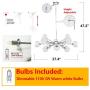 MEEROSEE Sputnik Chandeliers Modern Bubble Glass Chandelier Pendant Lighting Chrome Wired Aluminum 12-Light Fixture W37.4'' for Dining Room Living Island Kitchen Bedroom Foyer Entryway