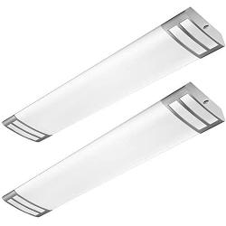 AntLux 4ft LED Flush Mount Linear Lights 40W 4500lm Kitchen Light Fixtures, 4000K, 4 Foot led Kitchen Ceiling Light fixtures for Living Room, Laundry, Replace for Fluorescent Version 2 Pack