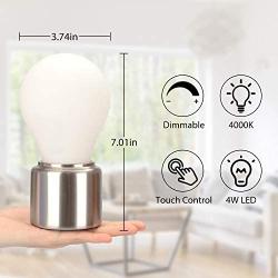 Touch Control Table Lamp, 3-Way Dimmable Small Table Lamp, Night Light Bedside Lamp with Opal Glass Shade Silver Base, Ambient Light Little Modern Lamp for Bedroom, Living Room, B11 Led Bulb Included