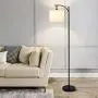 HUESLITE Industrial Standing Lamps for Living Room, Retro Farmhouse Arc Floor Lamp for Bedroom Reading (Black) HUESLITE Industrial Standing Lamps for Living Room, Retro Farmhouse Arc Floor Lamp for Bedroom Reading (Black)