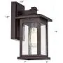 MICSIU Outdoor Wall Mount Light Fixture Exterior Sconces 1 Lighting Lantern Oil Rubbed Bronze Finish with Clear Seedy Glass (Oil Rubbed Bronze 2 Pack)
