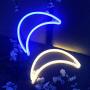 MYGOTO Blue Moon Neon Signs Night Light LED Neon Light with Hook Art Decorative Lights Wall Decor for Children Baby Room Christmas Wedding Party Decoration(Blue Moon)
