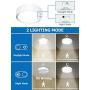SUNVIE Motion Sensor Ceiling Light Battery Operated Indoor/Outdoor LED Battery Powered Ceiling Light 300LM for Hallway Bathroom Stairs Basement Warehouse with Photocell Sensor ON/Off