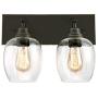 Westinghouse Lighting 6333300 Eldon Two-Light Indoor Wall Fixture, Oil Rubbed Bronze Finish with Highlights and Clear Seeded Glass