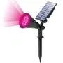 T-Sun Solar Spotlights, 4 LED Solar Powered Waterproof Outdoor Garden Landscape Lights, Auto-on/Auto-Off by Day, 180 Angle Adjustable for Tree, Patio, Yard, Garden, Driveway,Pool Area(Pink-1Pack)
