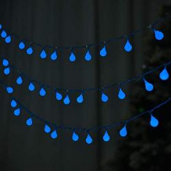 LUMINATERY 100 LED Mini Globe Ball String Lights, Fairy String Lights Plug in, 8 Lighting Modes, 43ft (include lead wire), Perfect for Bedroom Party Wedding Tree Garden Christmas Indoor Outdoor (Blue)