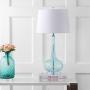 JONATHAN Y JYL1079B-SET2 Bette 28.5'' Glass Teardrop LED Table Lamp Contemporary,Transitional for Bedroom, Living Room, Office, College Dorm, Coffee Table, Bookcase, Aqua(Setof2)