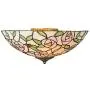 SUSUO Romanticism Style Colorful Stained Glass Flush Mount Ceiling Fixture with Pink Rose Pattern Art Deco Ceiling Light for Bedroom Living Room Hallway Kitchen SUSUO Romanticism Style Colorful Stained Glass Flush Mount Ceiling Fixture with Pink Rose Pattern Art Deco Ceiling Light for Bedroom Living Room Hallway Kitchen
