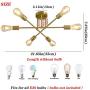 Lights Semi Flush Mount Ceiling Light Contemporary Sputnik Chandelier Lighting Farmhouse Kitchen Light Fixtures for Dining Room Living Room Bedroom Foyer