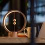 ALLOCACOC Heng Balance Lamp - Ellipse Magnetic Mid-air Switch USB Powered LED Lamp, Warm Eye-Care LED Lamp, Table Lamp, Decoration for Bedroom, Living Room, Dining Room and Office (Round Wood)