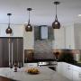 MOTINI Mini Pendant Light 1 Light Adjustable Hanging Height Light Fixture with Carving Shade Metal Modern Pendant Light for Kitchen Island Dining Room Bedroom, Living Room, Black
