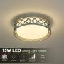 VICNIE Flush Mount Ceiling Light, 15W 1100 Lumens LED Flush Mount Lighting Fixture, Dimmable 3000K Warm White, Brushed Nickel Finish, ETL Listed for Kitchen, Hallway, Bedroom, Laundry VICNIE Flush Mount Ceiling Light, 15W 1100 Lumens LED Flush Mount Lighting Fixture, Dimmable 3000K Warm White, Brushed Nickel Finish, ETL Listed for Kitchen, Hallway, Bedroom, Laundry
