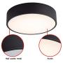 LUCTING Modern LED Ceiling Lamp, 13.8-inch Surface Flush Mount Ceiling Lighting 3500K 18W Warm White Fixture for Hallway Bedroom Foyer Kitchen Living Closet Room(Black)