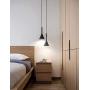 iYoee LED Kitchen Island Pendant Light Fixture for Dining Room, Living Room Bedroom Mini Bedside Adjustable Gray Hanging Ceiling Light,Free 5W LED Bulb