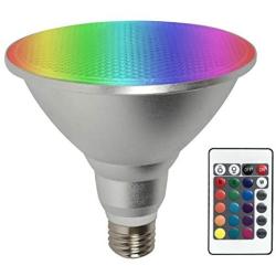 PAR38 LED Light Bulb,30W RGB+Warm White LED Flood Light Indoor/Outdoor,Dimmable Color Changing Spotlight with Remote Control, Waterproof Lawn Lamp for Home Courtyard Christmas Party Decoration