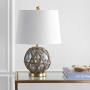 JONATHAN Y JYL1085A Andrews 21.5'' LED Glass/Rope Lamp Coastal,Contemporay,Transitional for Bedroom, Living Room, Office, College Dorm, Coffee Table, Bookcase, Aqua