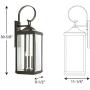 Gibbes Street Collection Antique Bronze Three-Light Traditional Large Wall Lantern