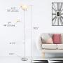 Standing Lamp - Torchiere Floor Lamps, 3000K Eye-Caring, 9W+4W LED Energy Saving, with Adjustable Reading Lamp, Floor Lamps for Living Room, Office, Lamps for Kids, Bedroom