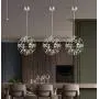 LAKIQ Modern LED Chandelier Lighting Fixture Chrome Stainless Steel Firework Shape Hanging Pendant Lights for Living Room Dining Room Restaurant Bar Cafe Hotel (8, Warm Light) LAKIQ Modern LED Chandelier Lighting Fixture Chrome Stainless Steel Firework Shape Hanging Pendant Lights for Living Room Dining Room Restaurant Bar Cafe Hotel (8, Warm Light)