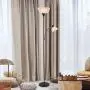 Adjustable Black Floor Lamp with Reading Light by Light Accents - Susan Modern Standing Lamp for Living Room/Office Lamp 72'' Tall - 150-watt with Side Reading Light Corner Lamp (Black)