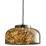 Gaze Industrial Pendant Light Smoky Grey Plated Glass Island Pendant Light Bell Shade Bulb Pendant Light for Kitchen Living & Dining Room (1 Pack)